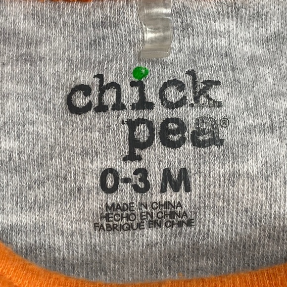 Chick pea onesie INFANT BABY SIZE 0-3 months Halloween washed never worn NWOT - Picture 5 of 5
